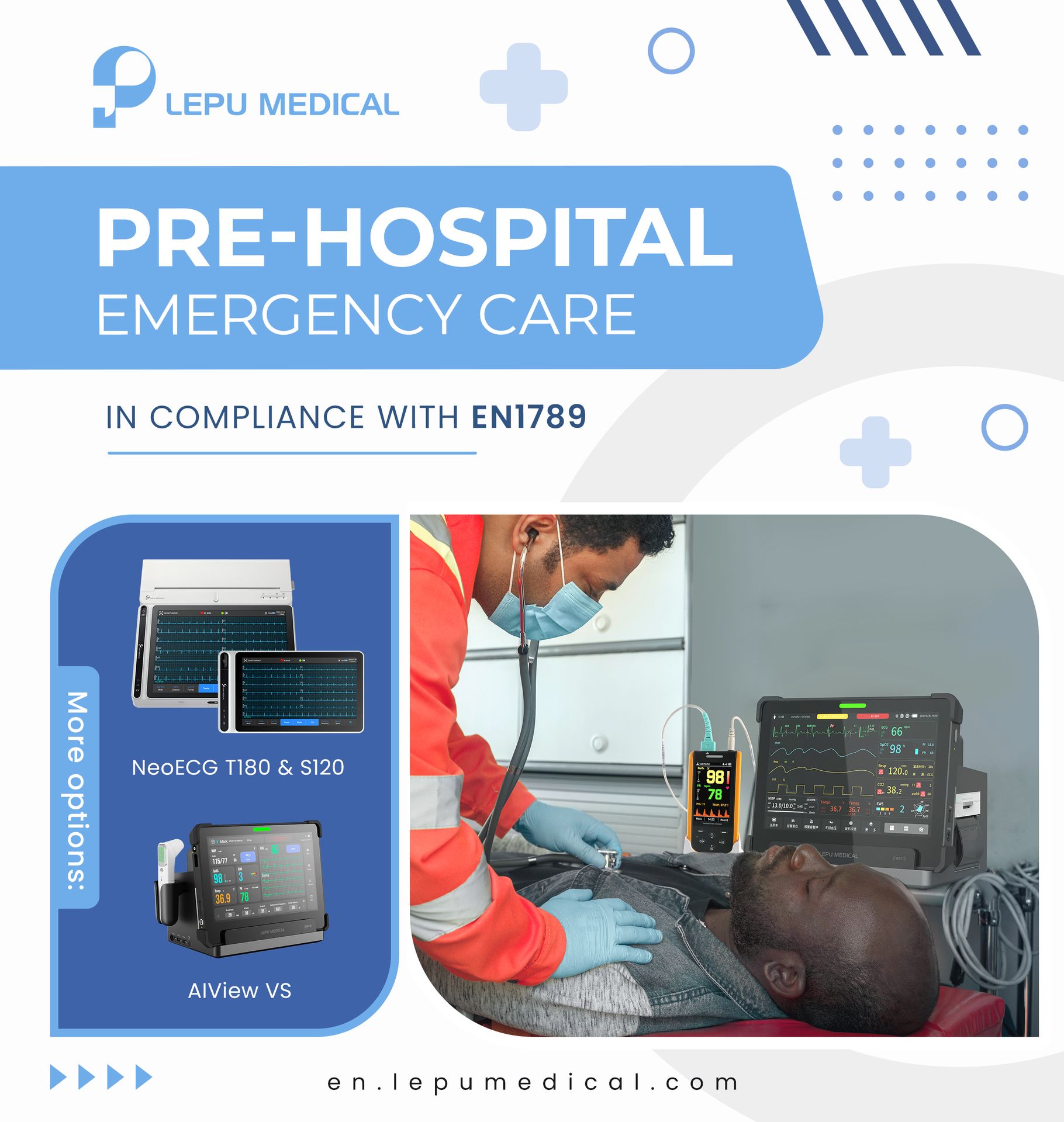 AIView VX and VS Tablet Patient Monitors Achieve EN1789 Certification for Ambulance and Pre-Hospital Emergency Use